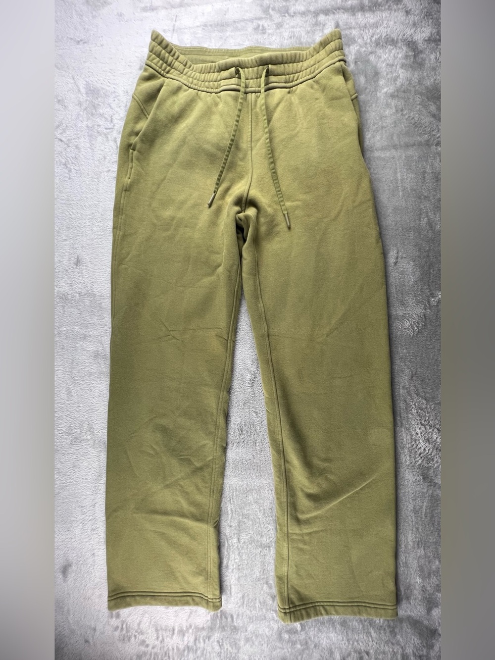 Lululemon Sweatpants Joggers Fleece Loungeful Straight Leg Pant Bronze Green 6